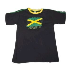 Jamaica ISLAND T-SHIRT SIZE LARGE Jamaican Colors Of Flag Black